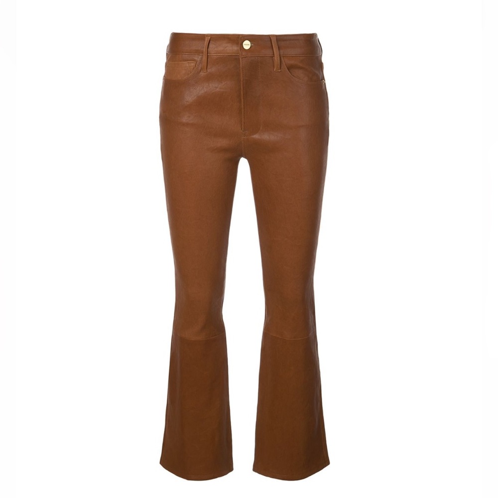 FRAME Le Crop Leather Pants